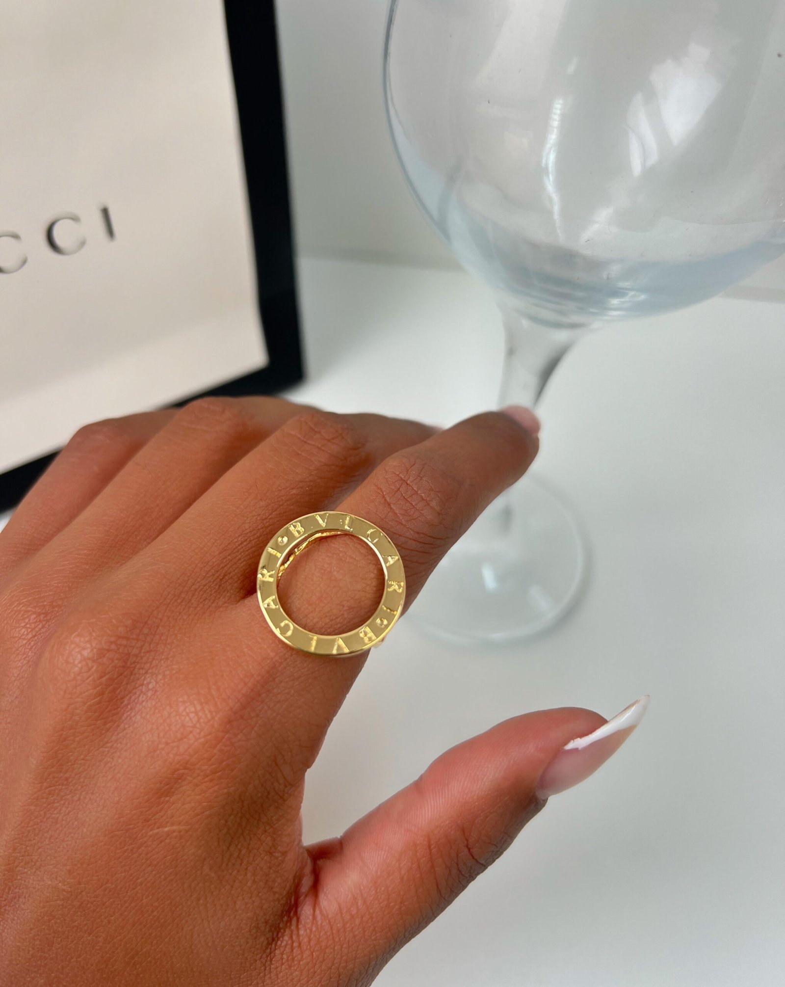 Anel Bv roda folheado