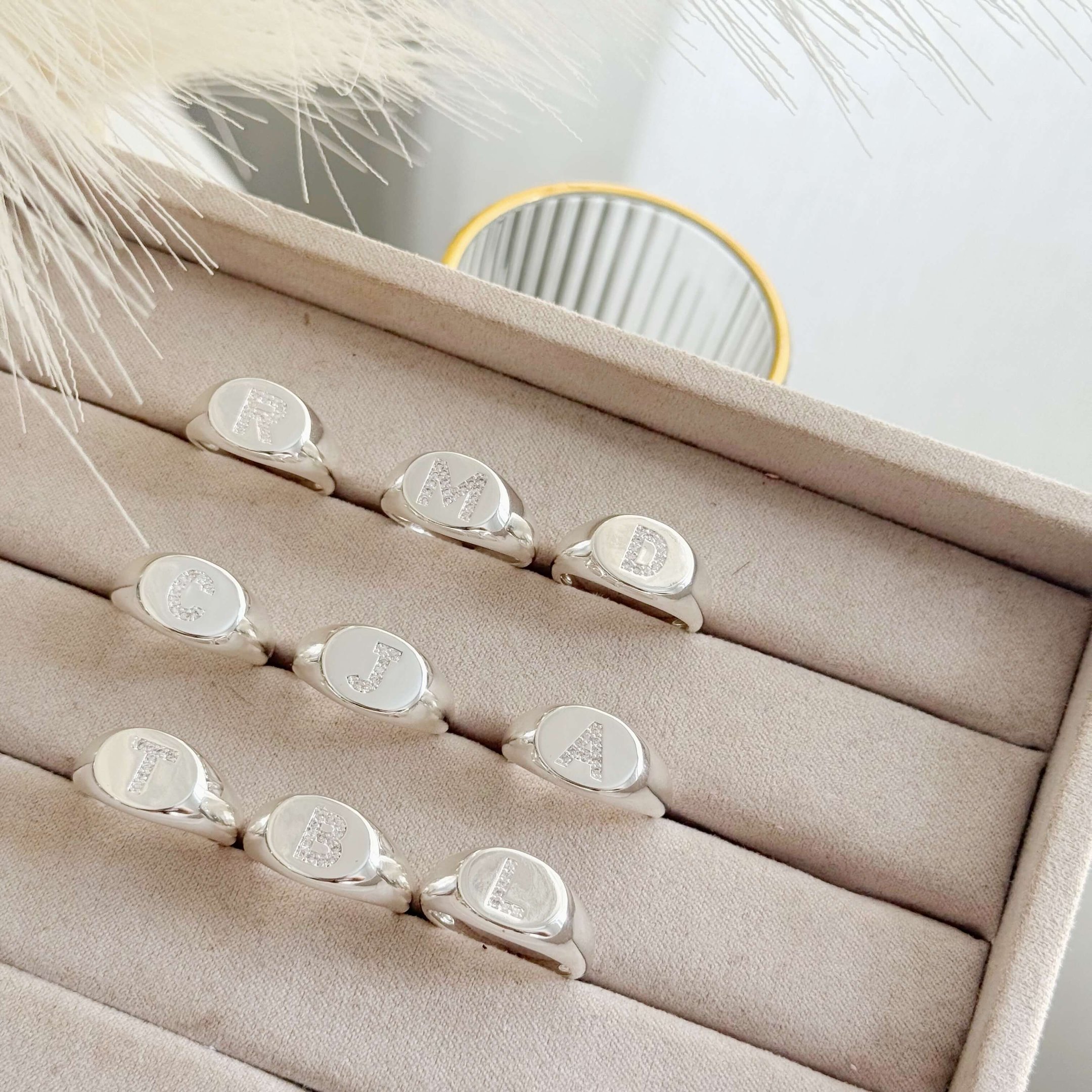 Anel Inicial Ajustável Banhado a Prata 925