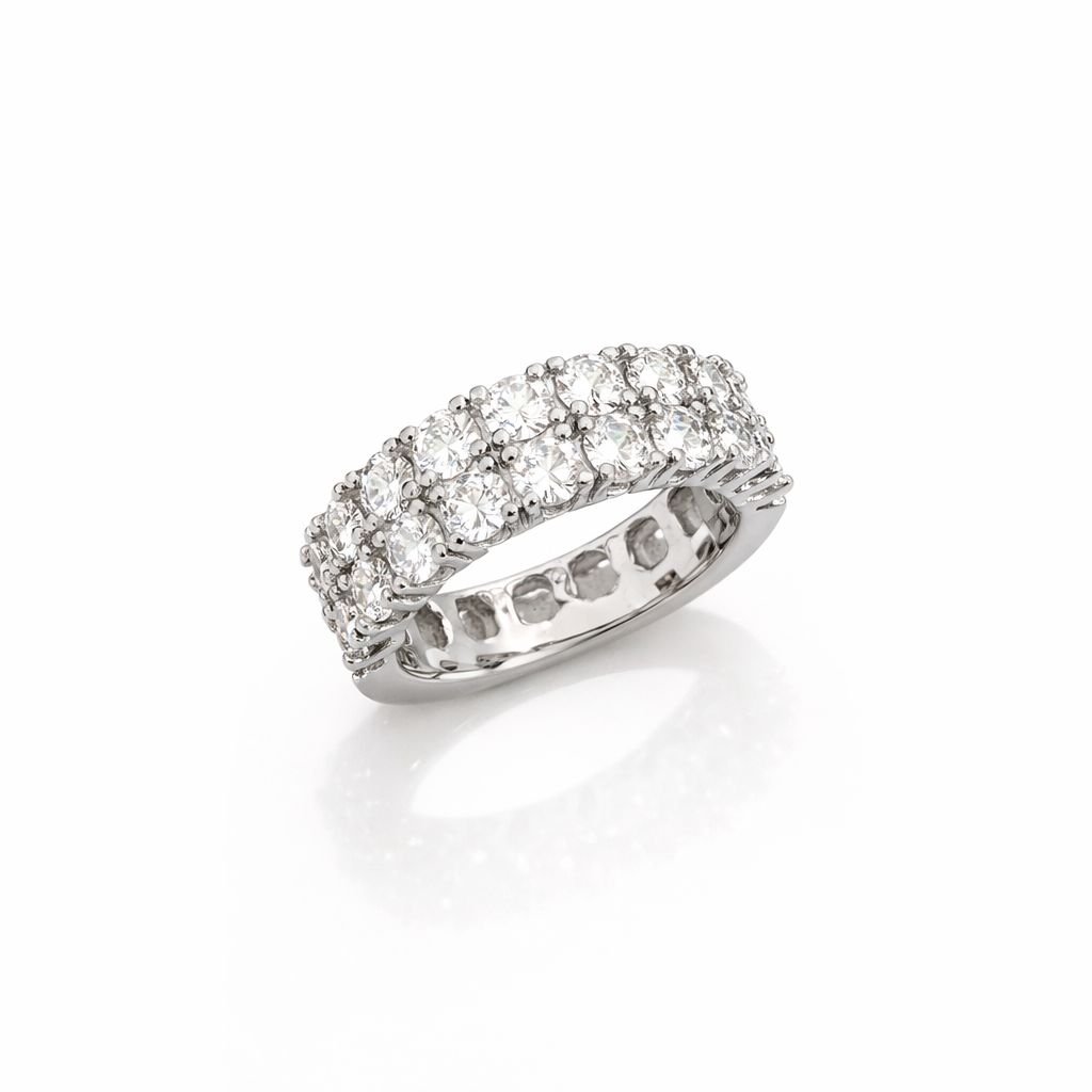 Anel Riviera Dupla Folheado PRATA