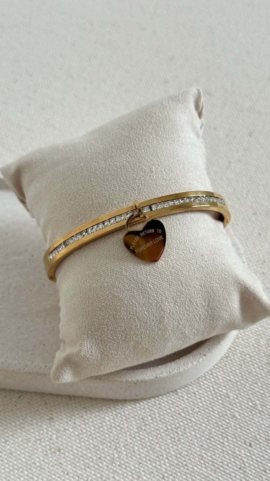 BRA155 Bracelete Love Pendurado Aço Inox