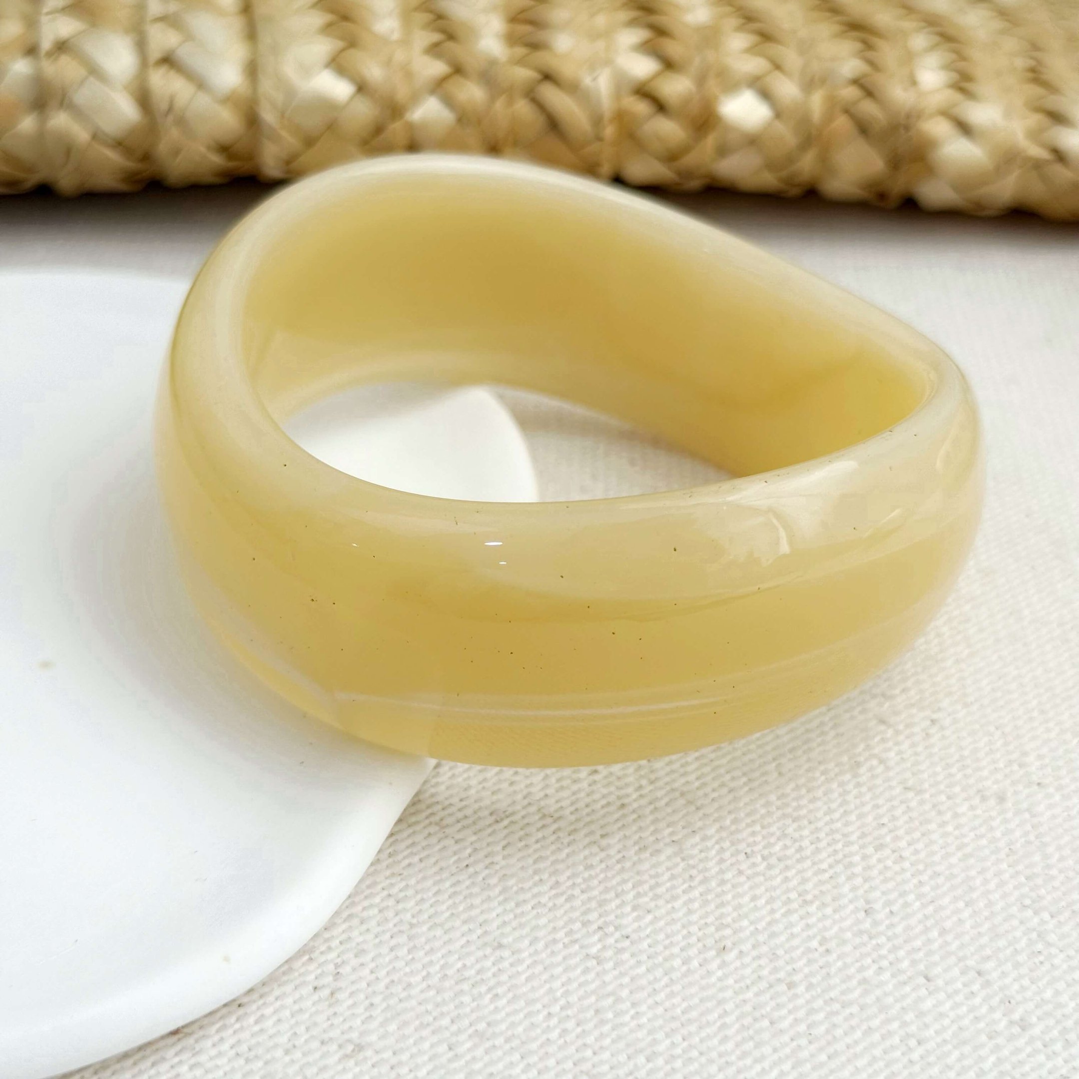 Bracelete de Resina Nude Perolado