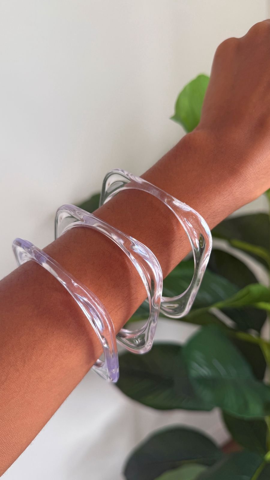 Bracelete Fio Retangular Acrílico