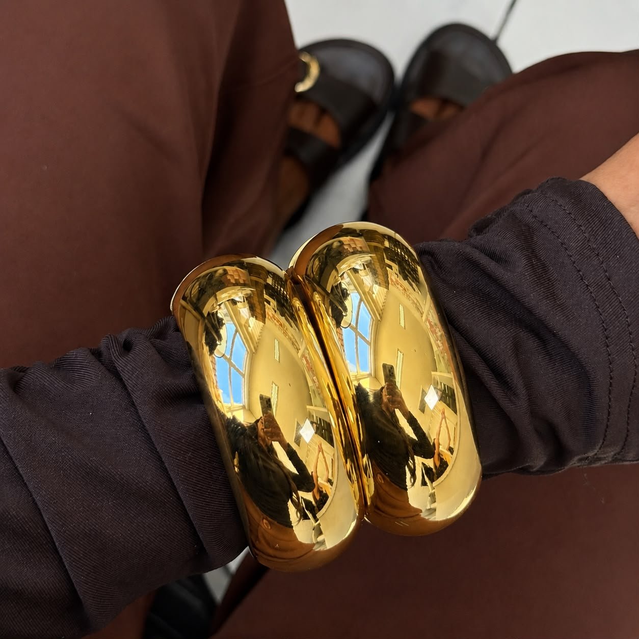 Bracelete Gold Liso Folheado