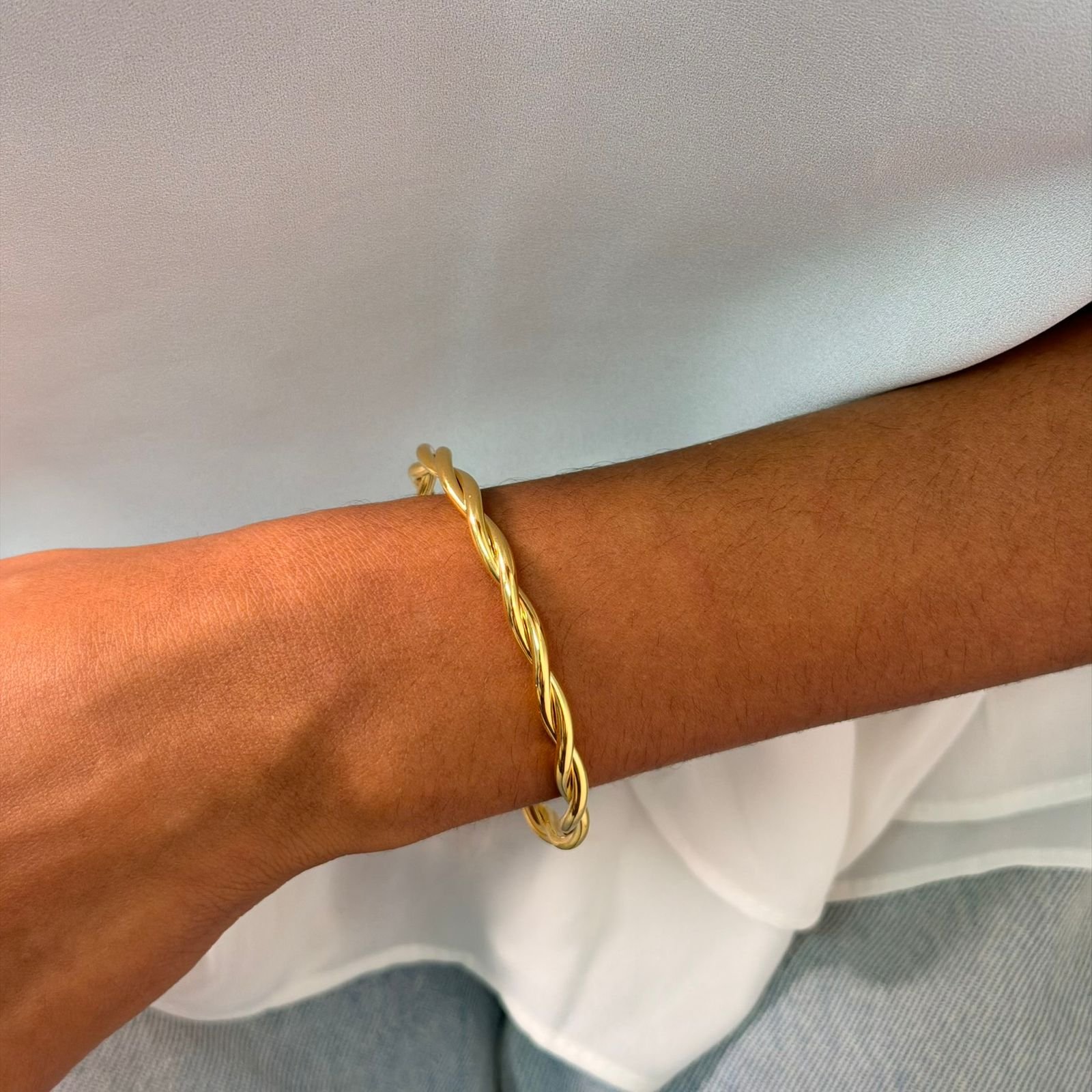 Bracelete Trançado Semi Joia