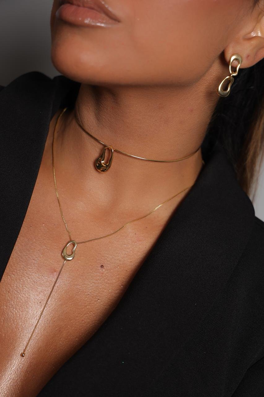 BRI36 Brinco organic minimalista andressa Semi jóia