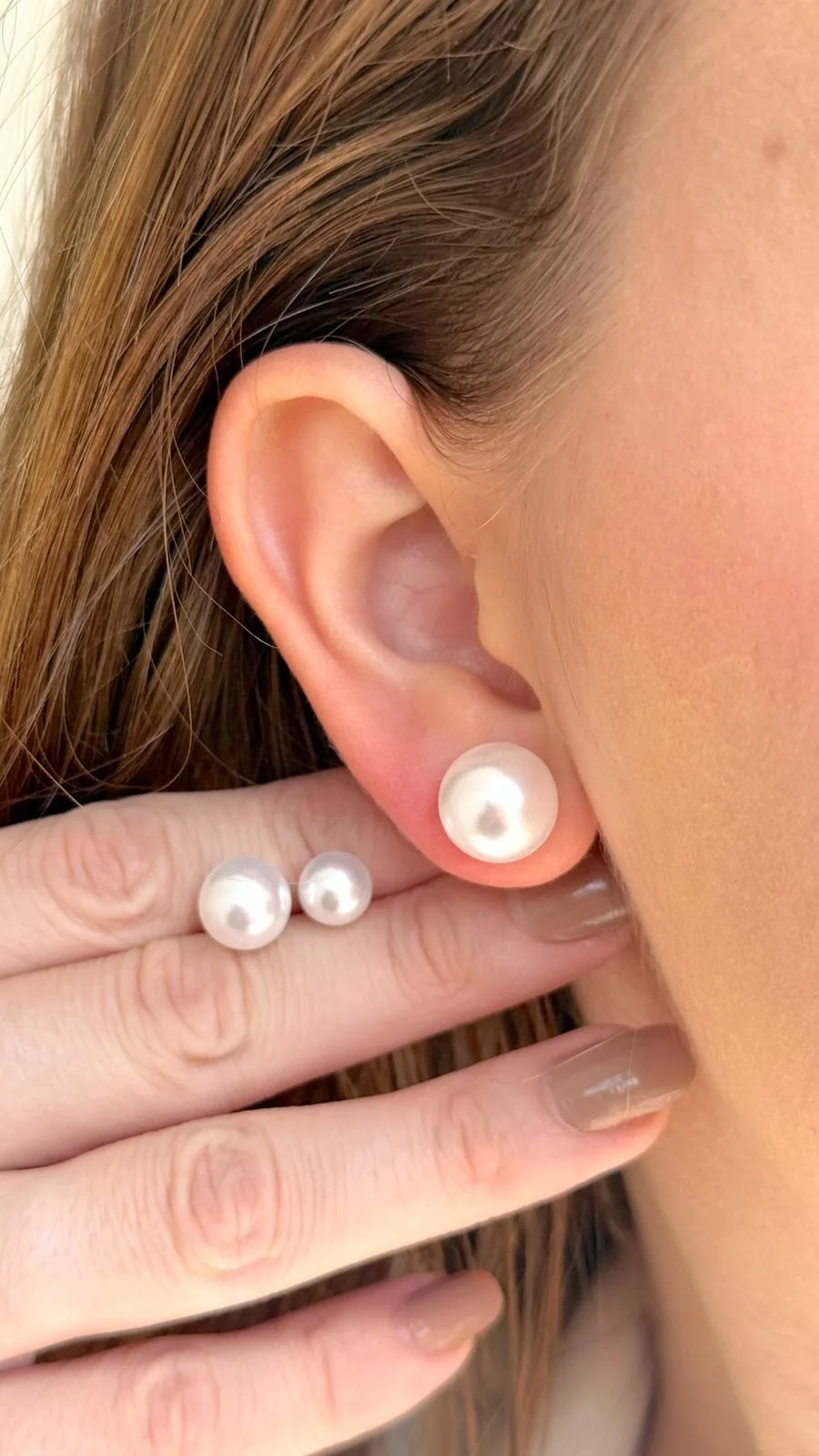 Trio de Brinco Pérola em Semi Joia