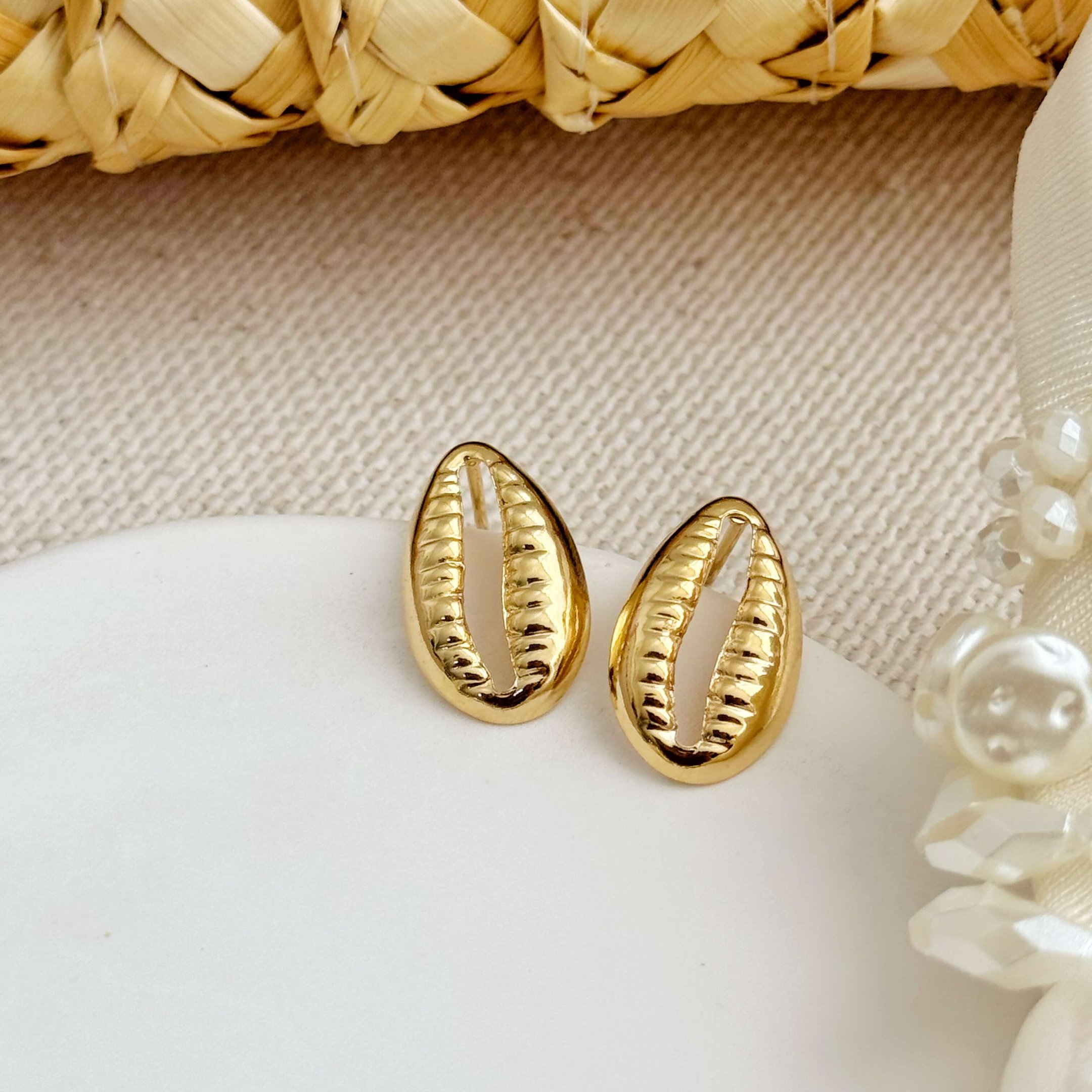 Brinco Búzios Folheado