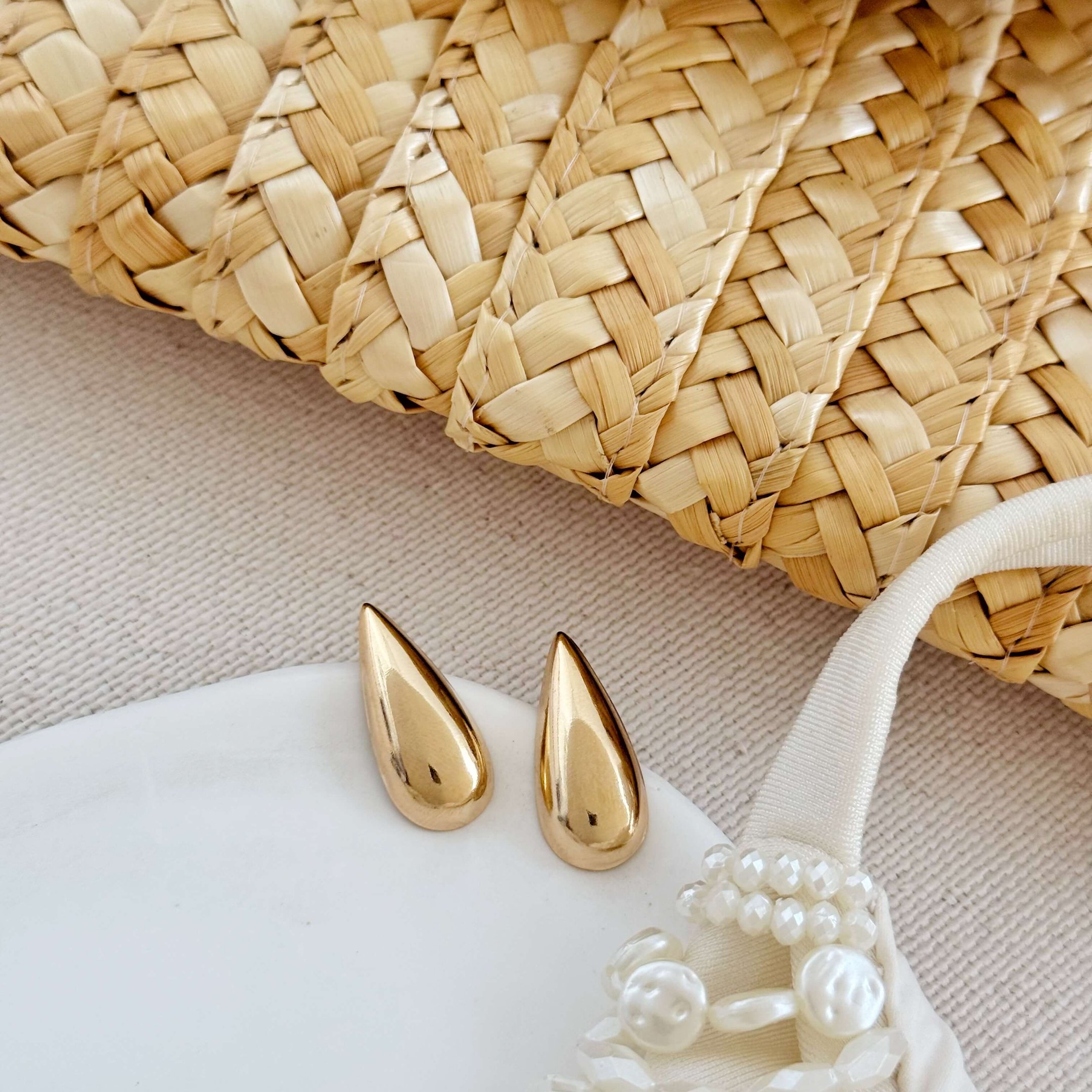 Brinco Gota Folheado