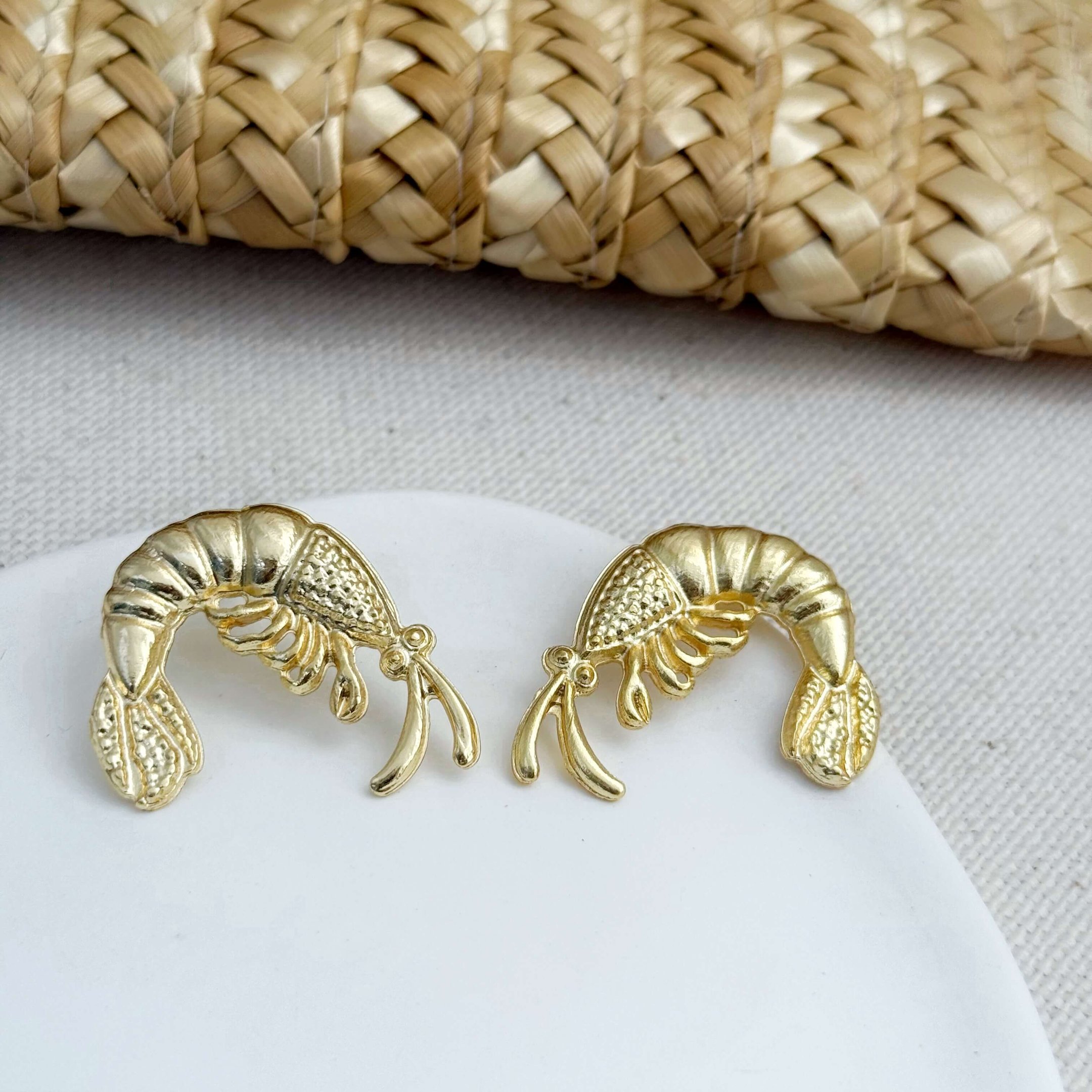 Brinco Lagosta Folheado