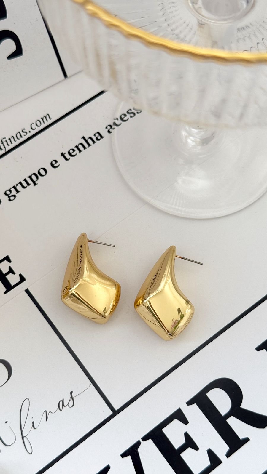 Brinco Trabalhado Folheado á OURO18k