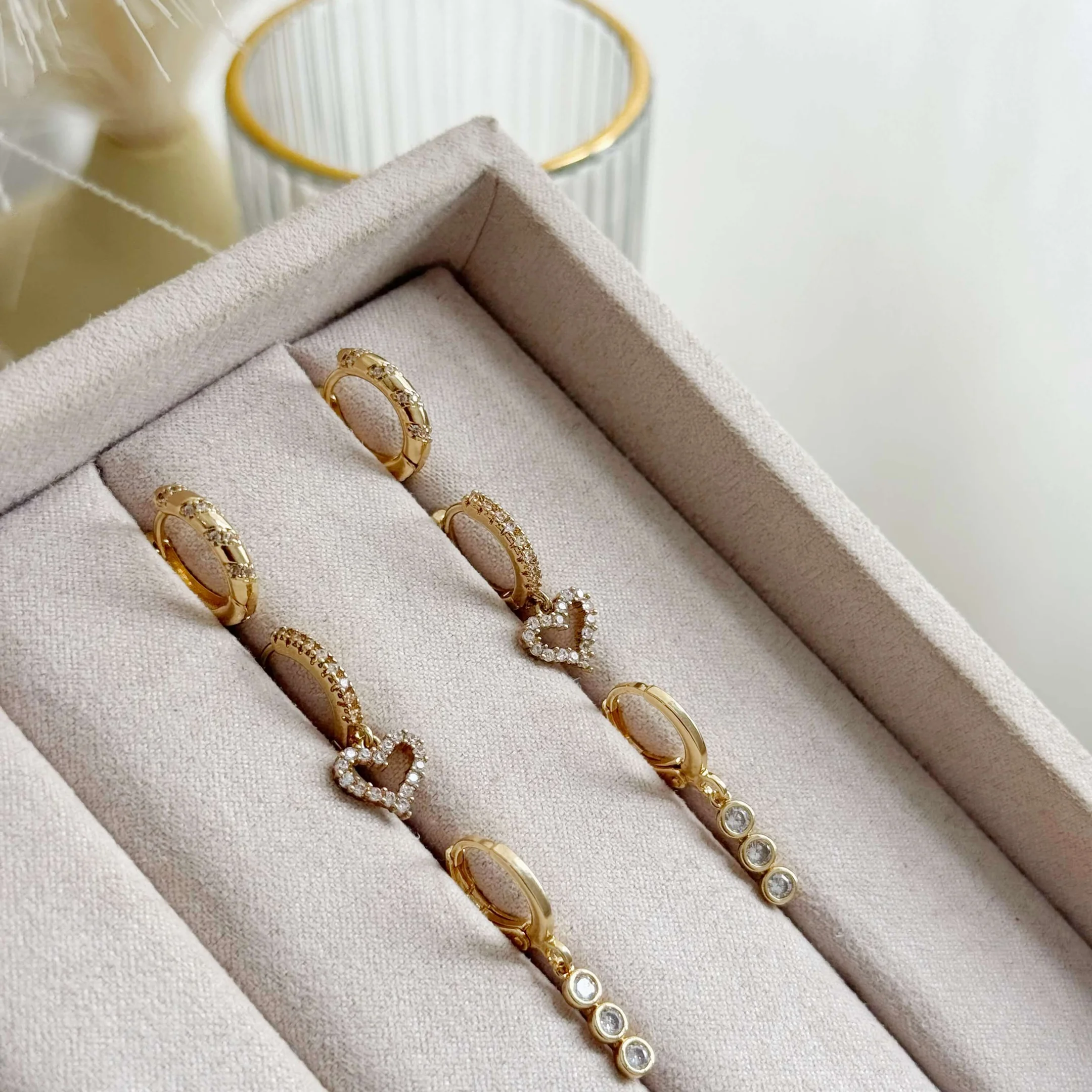 Brinco Trio Argolinhas Color Folheado