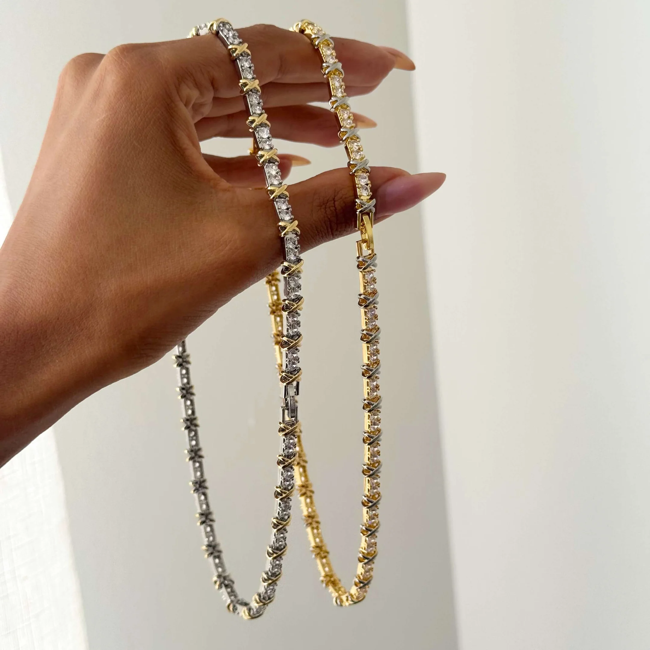 Colar Choker Riviera X Semi Joia