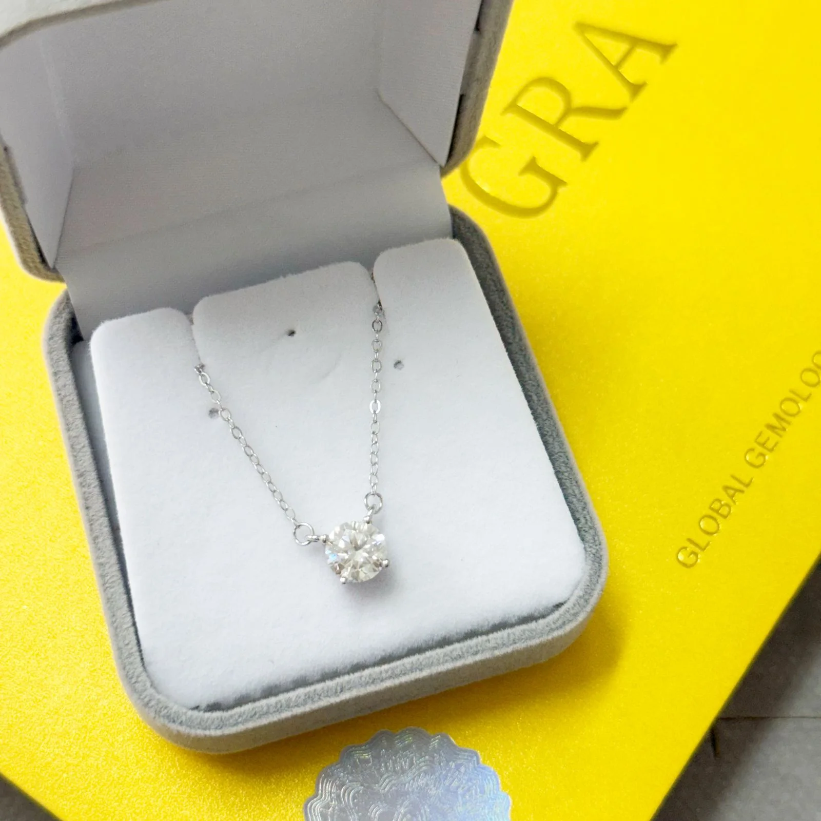 Colar Ponto de Luz Moissanite Prata 925
