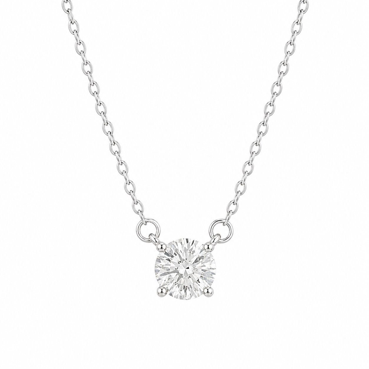 Colar Ponto de Luz Moissanite Prata 925