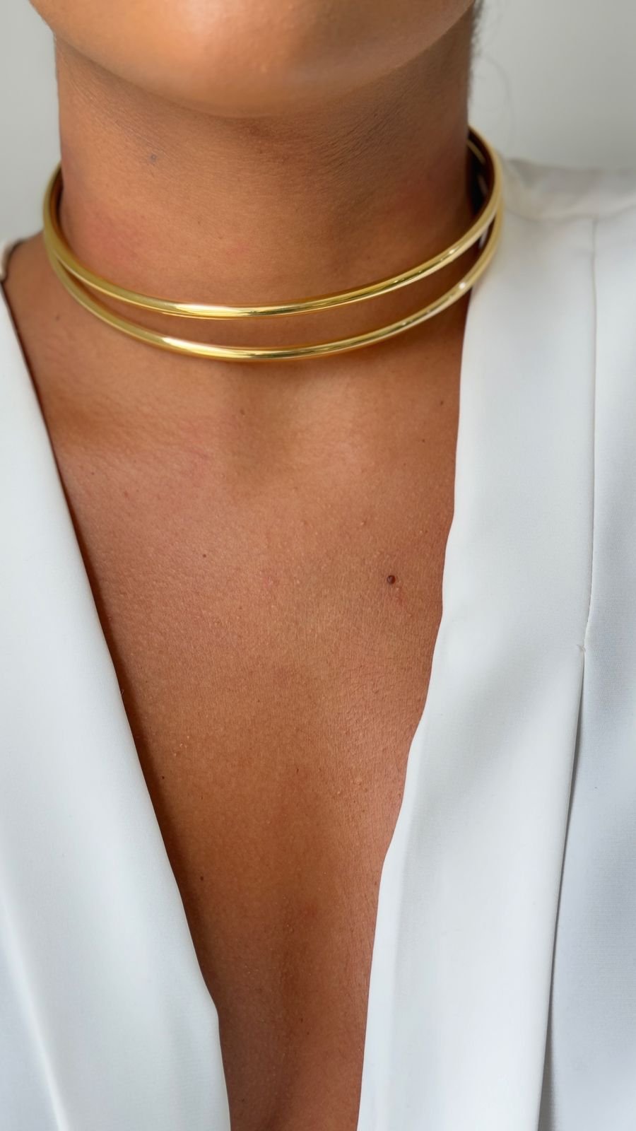 COLR109 Aro duplo tubo Semi jóia