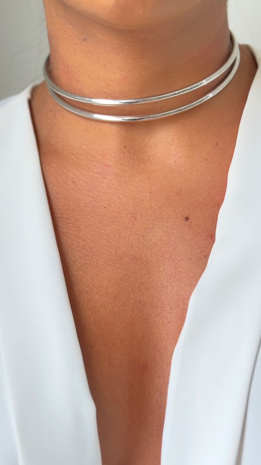 COLR109 Aro duplo tubo Semi jóia