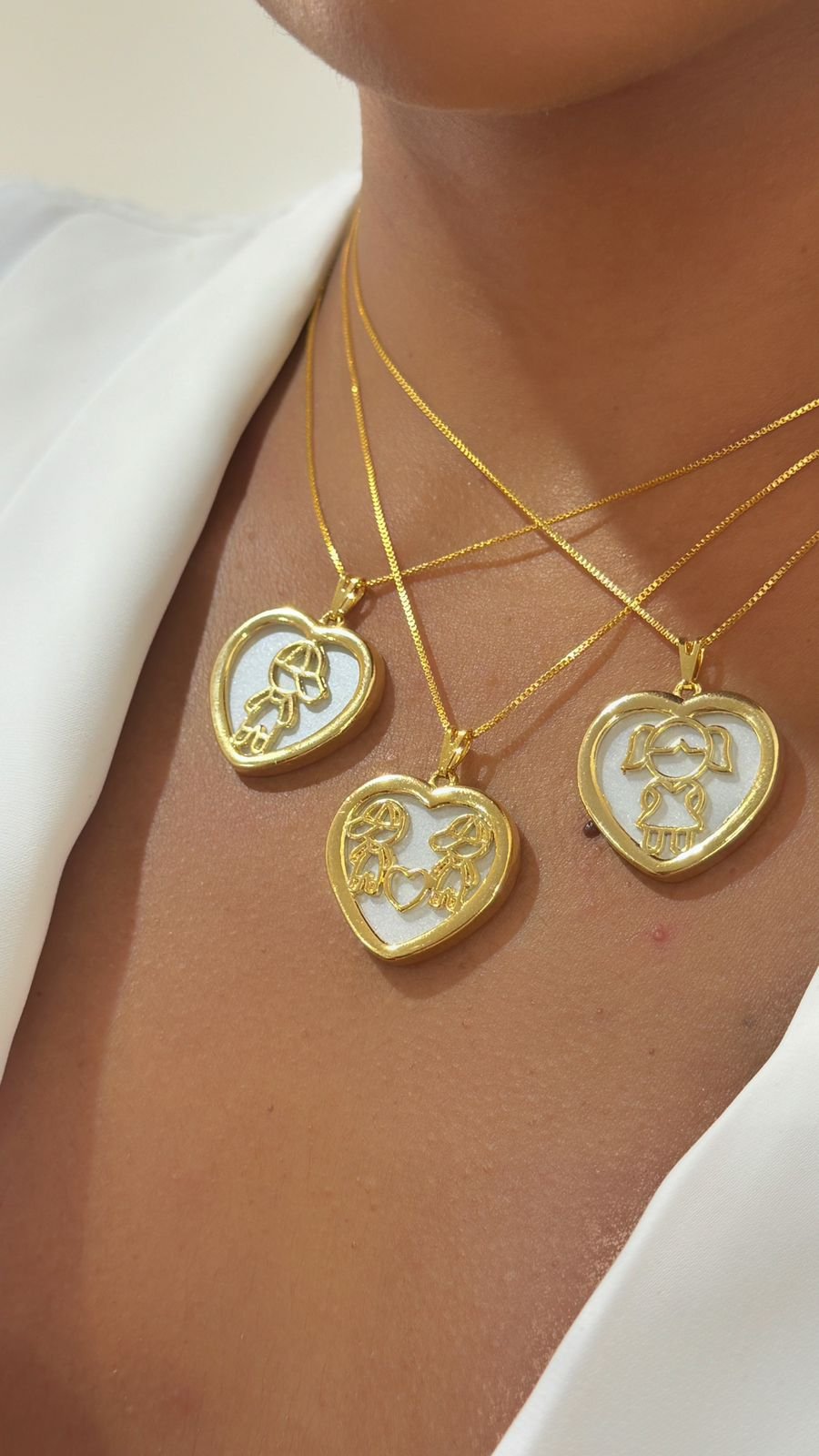 COLR141 Colar Filhos Madre Pérola folheado