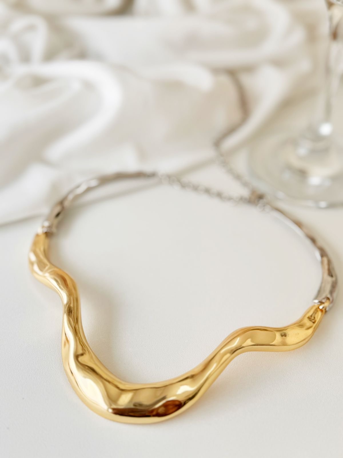 Colr59 Colar choker organic semi joia