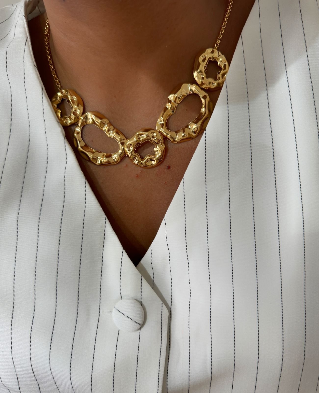 COLR90 Colar Isa organic Semi jóia