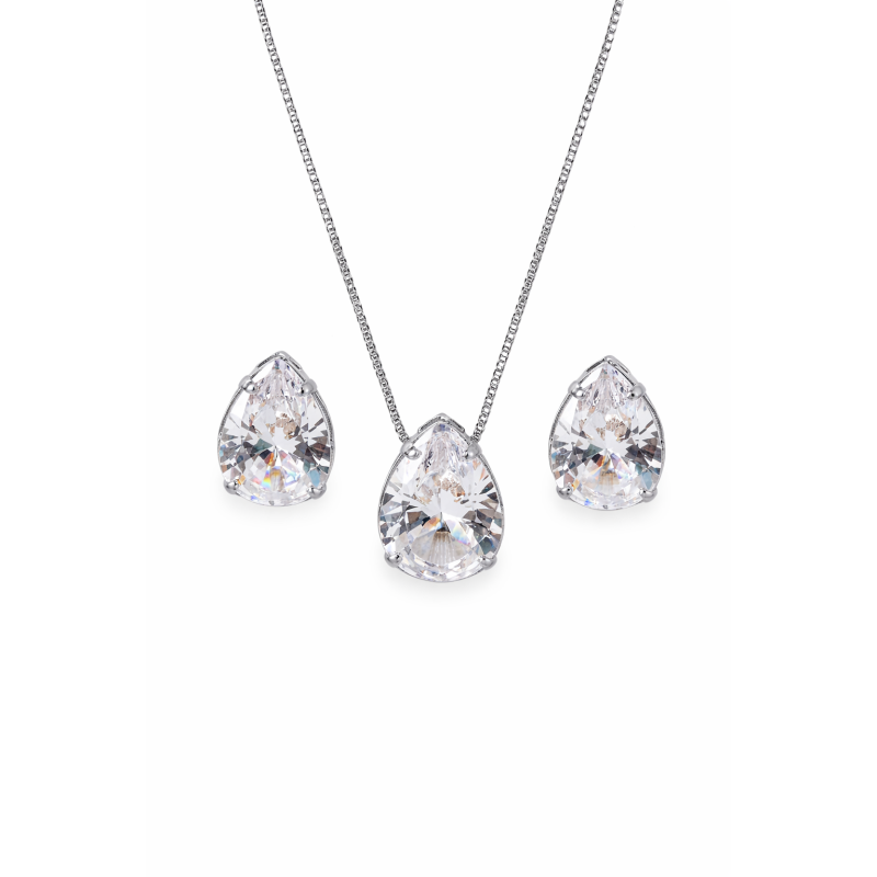 CONJUNTO GOTA BANHADO PRATEADO