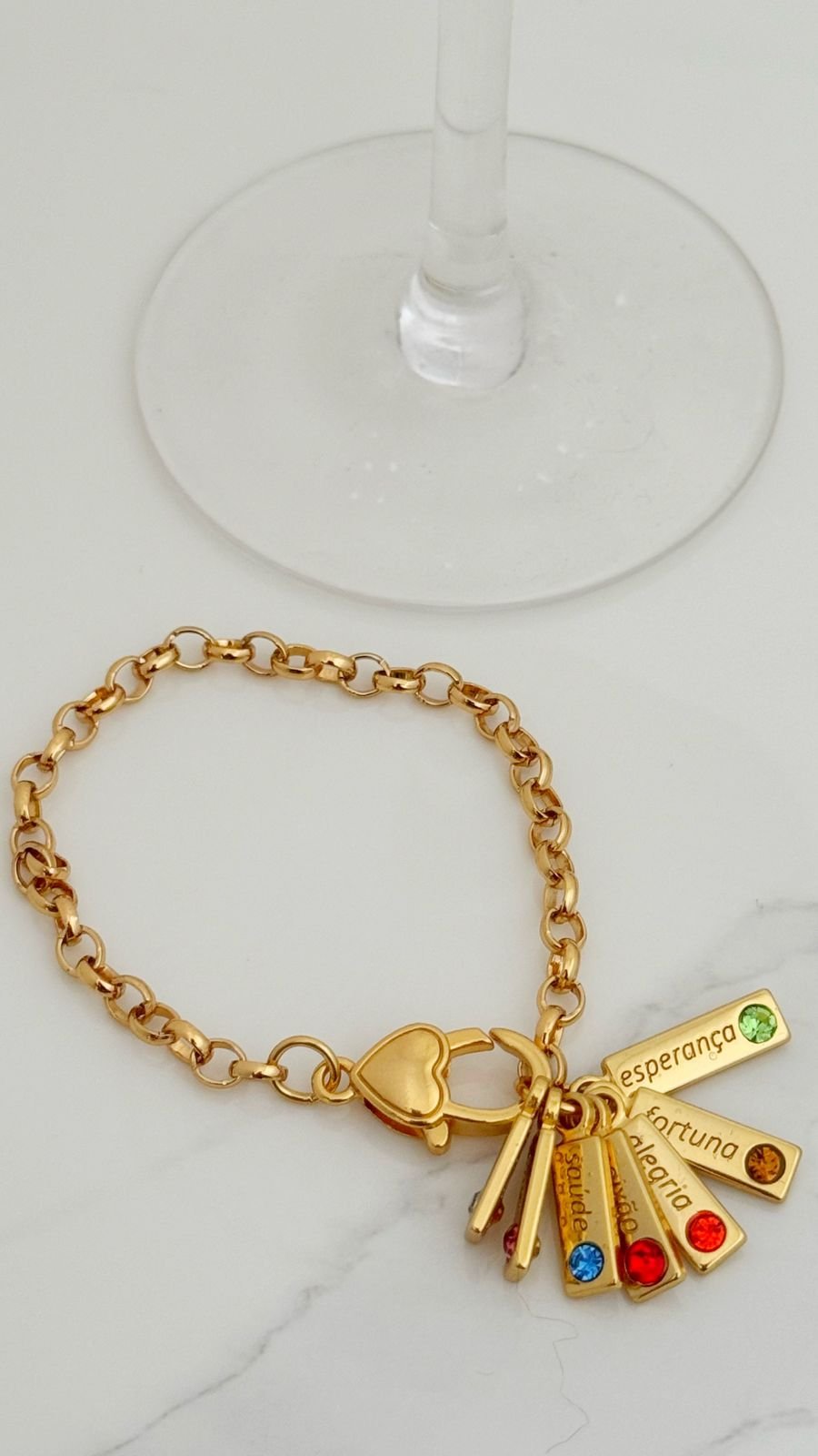 Pulseira Felicitações Semi Jóia