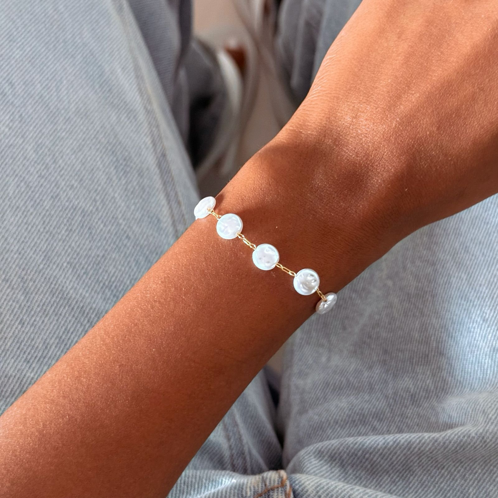 Pulseira Pérola Barroca Semi Joia