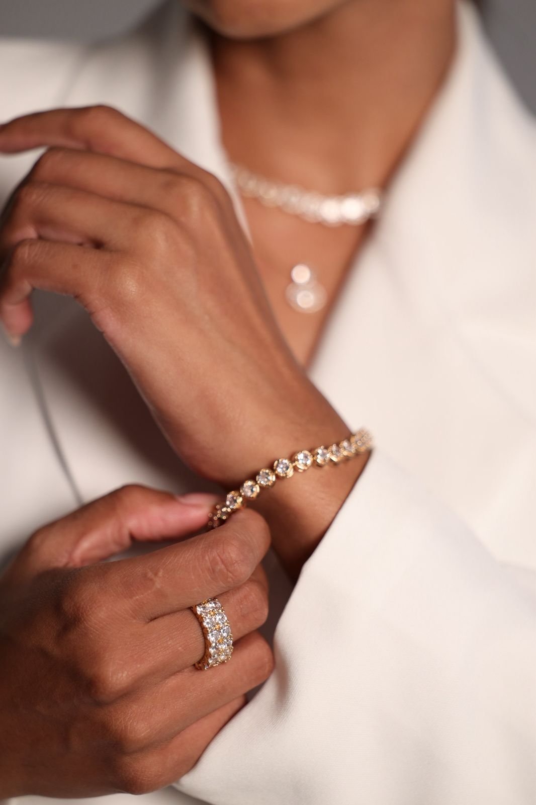 Pulseira Riviera Balls Fecho Gaveta com Zircônias Cravejadas Semi Joia