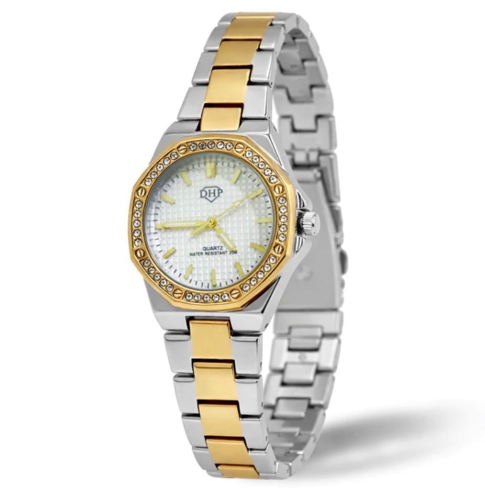 Relógio Cart Dourado com Zircônias Cravejadas